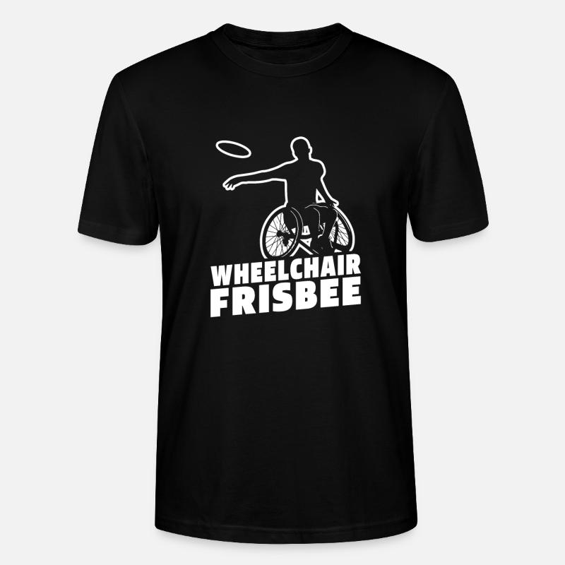 Frisbee Rollstuhl - Stanley/Stella Unisex Bio-T-Shirt CRAFTER - Schwarz