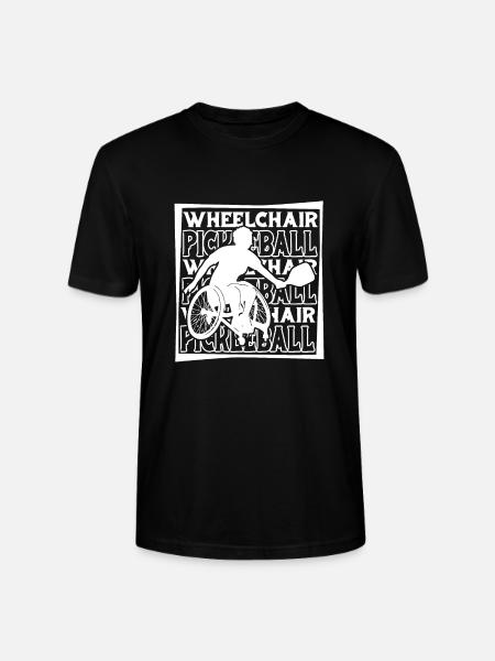 Pickleball Wheelchair - Stanley/Stella CRAFTER Unisex Organic T-Shirt - black