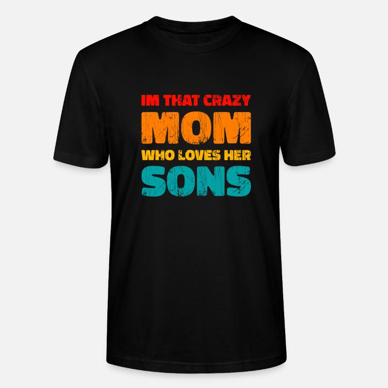 Mom Mutter Sohn - Stanley/Stella Unisex Bio-T-Shirt CRAFTER - Schwarz
