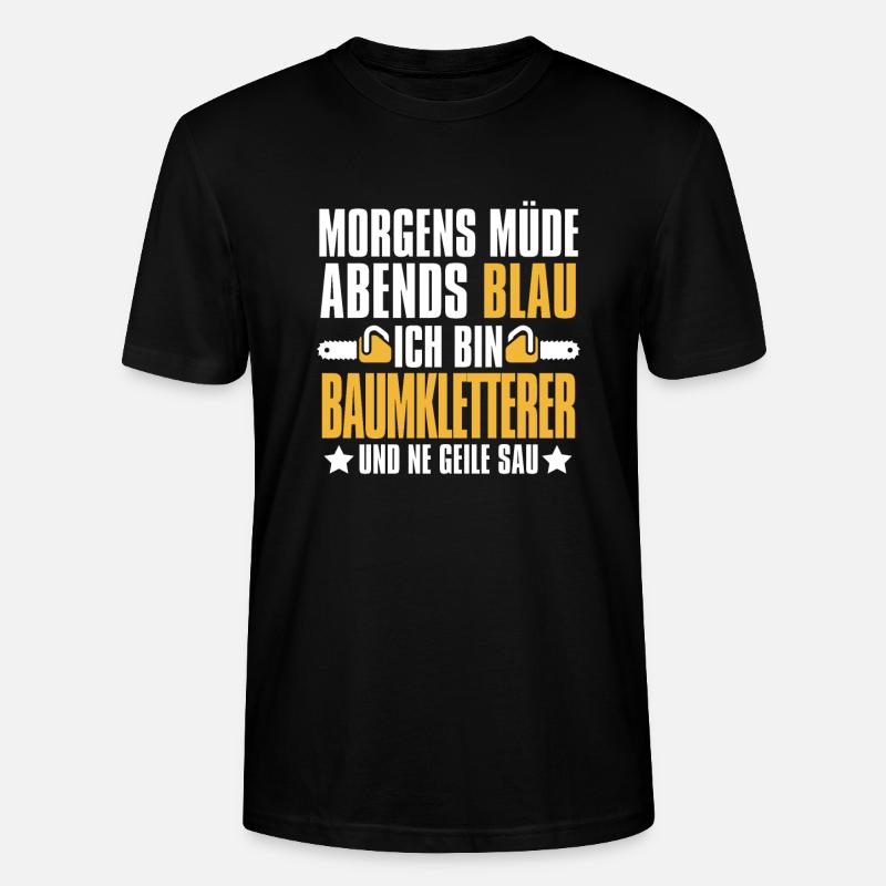 Baumpfleger Baumkletterer Arborist - Stanley/Stella Unisex Bio-T-Shirt CRAFTER - Schwarz