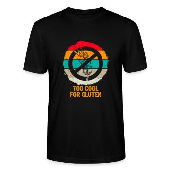 Gluten free - Stanley/Stella CRAFTER Unisex Organic T-Shirt - black - Front - Alina (178cm) & Michal (187cm)