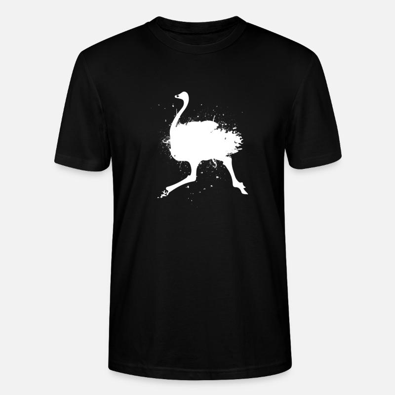 Oiseau Autruche Ratites - T-shirt bio CRAFTER Stanley Stella Unisexe - noir