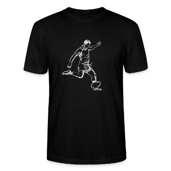 Rugby Sport - Stanley/Stella Unisex Bio-T-Shirt CRAFTER - Schwarz - Vorne - Alina (178cm) & Michal (187cm)