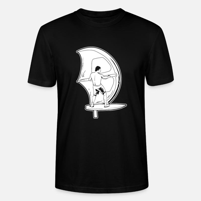 Wing Surf Wing Foil - Stanley/Stella Unisex Bio-T-Shirt CRAFTER - Schwarz