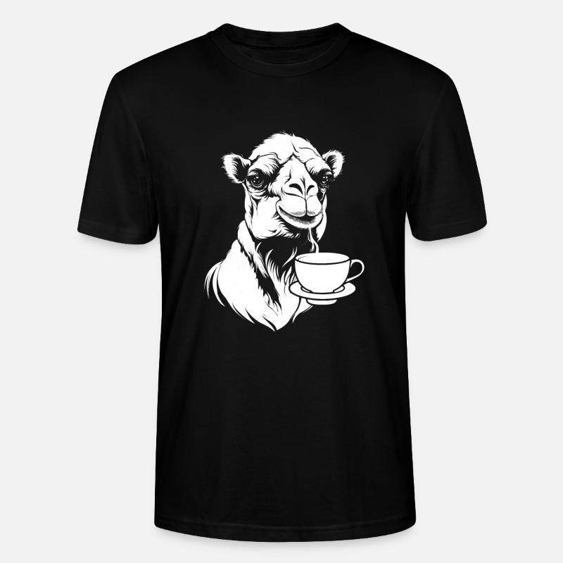 Kamel Kaffee - Stanley/Stella Unisex Bio-T-Shirt CRAFTER - Schwarz