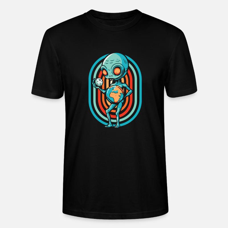 Alien Außerirdischer - Stanley/Stella Unisex Bio-T-Shirt CRAFTER - Schwarz