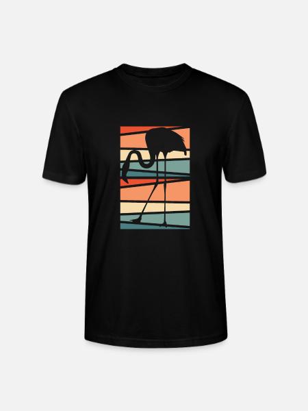 Flamingo - Stanley/Stella CRAFTER Unisex Organic T-Shirt - black