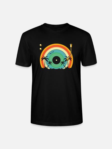 Collectionneur de disques vinyles - T-shirt bio CRAFTER Stanley Stella Unisexe - noir