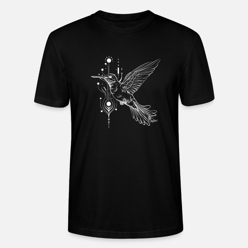 Colibri abstrait au trait - T-shirt bio CRAFTER Stanley Stella Unisexe - noir