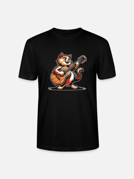 Acoustic Guitar - Stanley/Stella CRAFTER Unisex Organic T-Shirt - black