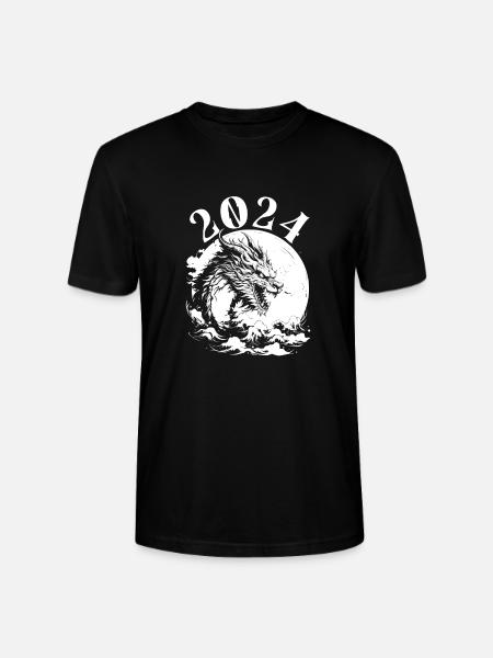 Jahr Des Drachen 2024 - Stanley/Stella Unisex Bio-T-Shirt CRAFTER - Schwarz