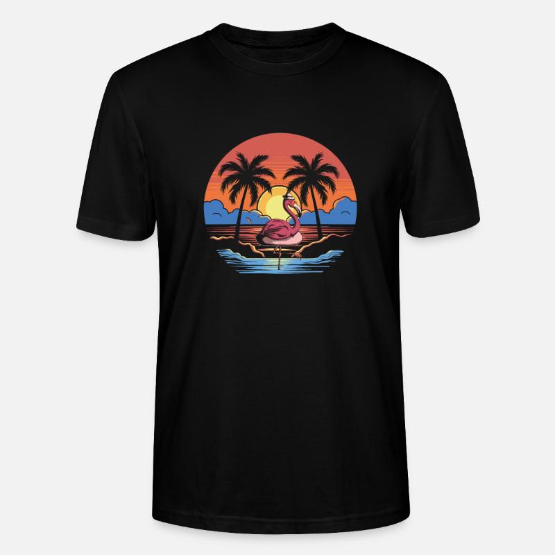 Flamingo - Stanley/Stella Unisex Bio-T-Shirt CRAFTER - Schwarz