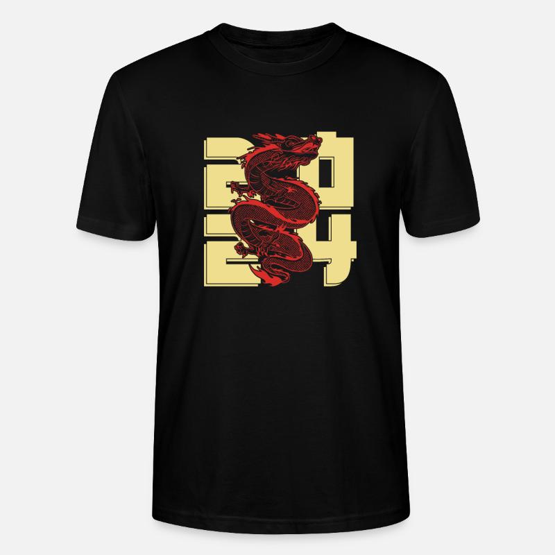 Année du Dragon 2024 - T-shirt bio CRAFTER Stanley Stella Unisexe - noir