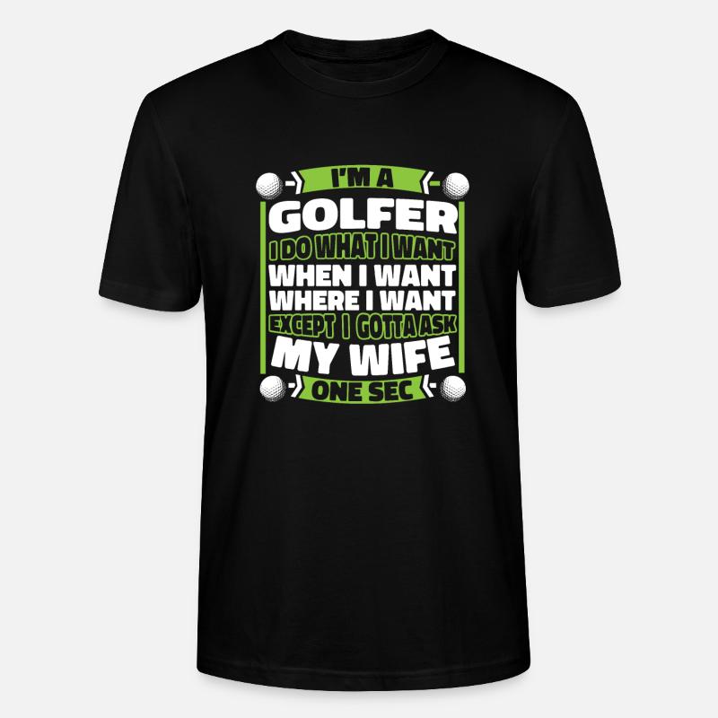 Golf Golfeurs Golfeurs - T-shirt bio CRAFTER Stanley Stella Unisexe - noir