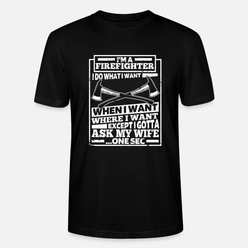 Feuerwehrmann - Stanley/Stella Unisex Bio-T-Shirt CRAFTER - Schwarz