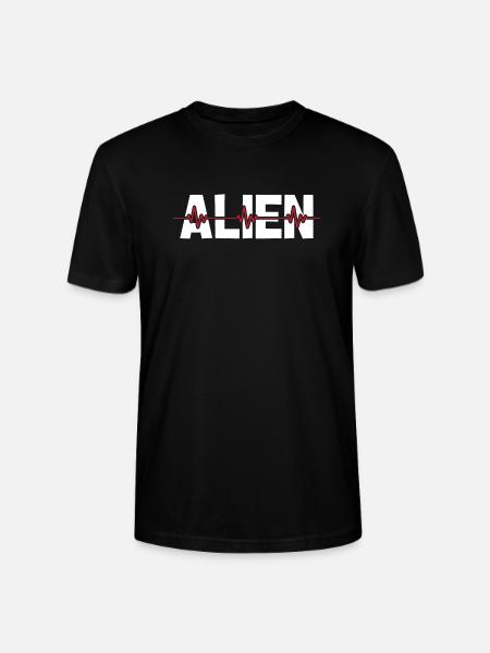 Pulsation ECG extraterrestre extraterrestre - T-shirt bio CRAFTER Stanley Stella Unisexe - noir
