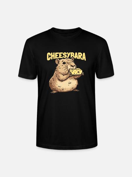 Cheese Cheesemaker Capybara Cheesybara - Stanley/Stella CRAFTER Unisex Organic T-Shirt - black