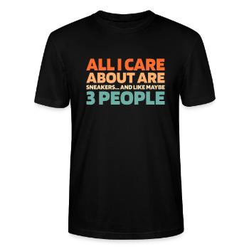 Sneakers - Stanley/Stella CRAFTER Unisex Organic T-Shirt - black - Front - Alina (178cm) & Michal (187cm)