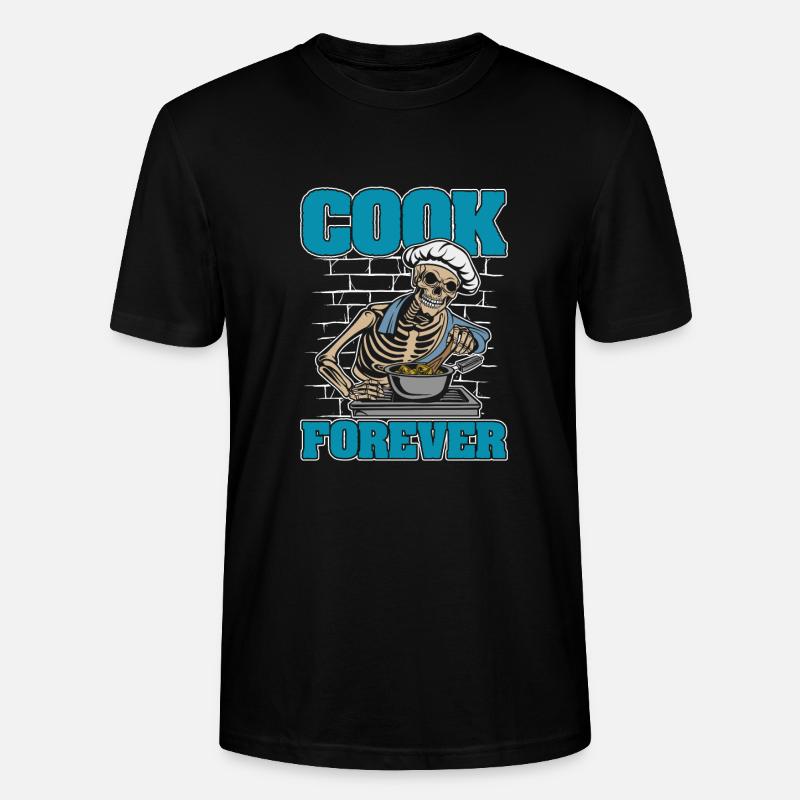 Chef Cuisinier Squelette - T-shirt bio CRAFTER Stanley Stella Unisexe - noir
