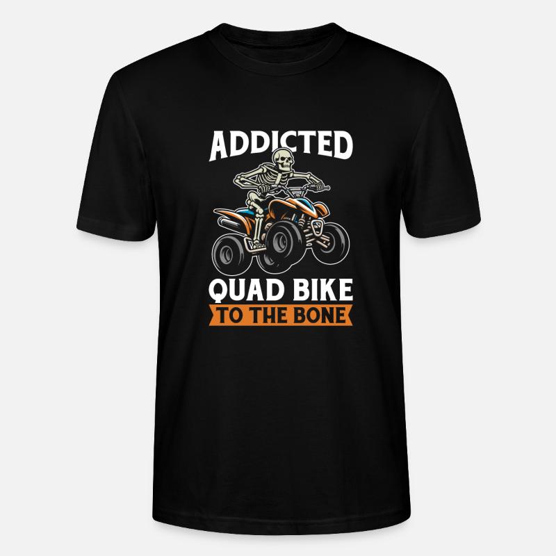 Quad Squelette - T-shirt bio CRAFTER Stanley Stella Unisexe - noir