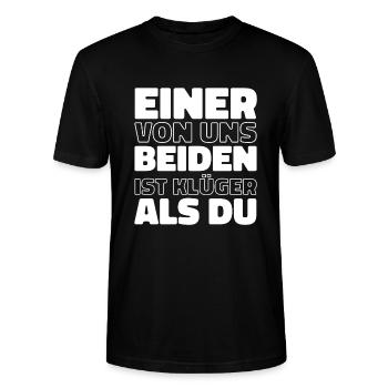 Schwarzer Humor - Stanley/Stella Unisex Bio-T-Shirt CRAFTER - Schwarz - Vorne - Alina (178cm) & Michal (187cm)