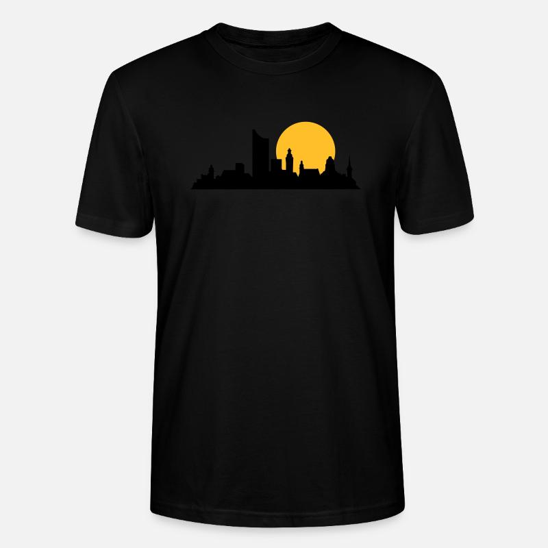 leipzig skyline - Stanley/Stella Unisex Bio-T-Shirt CRAFTER - Schwarz