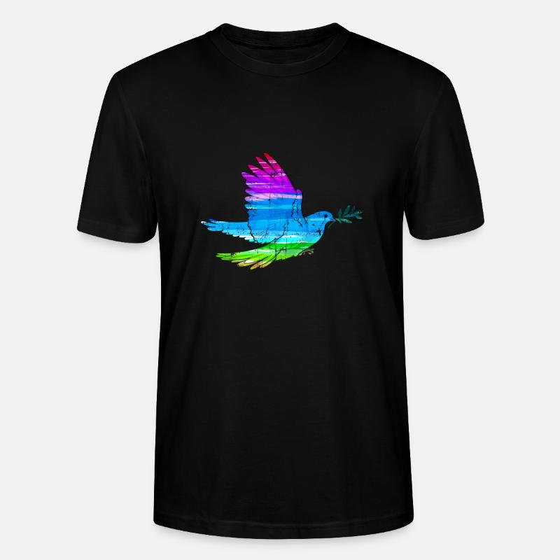 Friedenstaube - Stanley/Stella Unisex Bio-T-Shirt CRAFTER - Schwarz