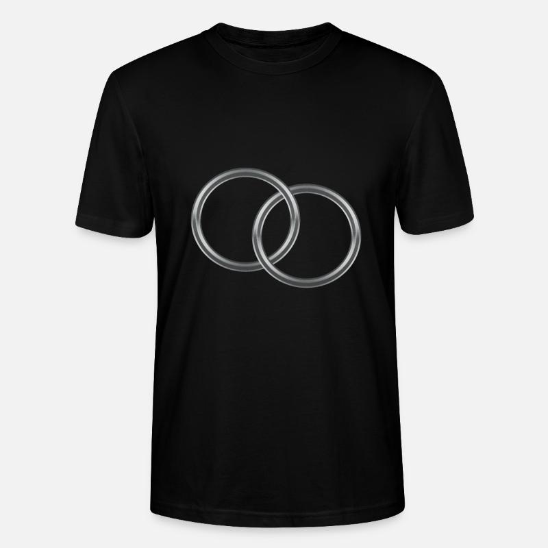 Ringe Silber - Stanley/Stella Unisex Bio-T-Shirt CRAFTER - Schwarz