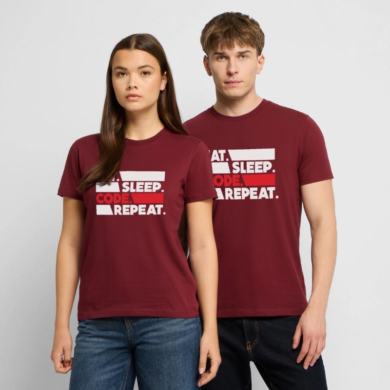 Eat Sleep Code Repeat Programmer Devloper Stanley/Stella Unisex Bio-T-Shirt CRAFTER