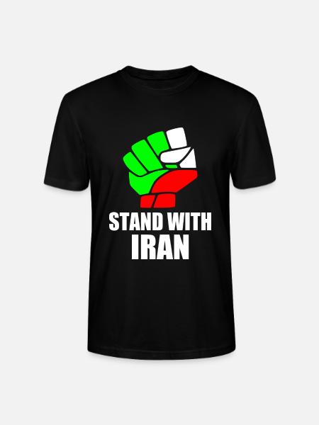 Stand with iran - Stanley/Stella CRAFTER Unisex Organic T-Shirt - black