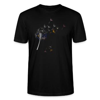 Pissenlit - T-shirt bio CRAFTER Stanley Stella Unisexe - noir - Devant - Alina (178cm) & Michal (187cm)
