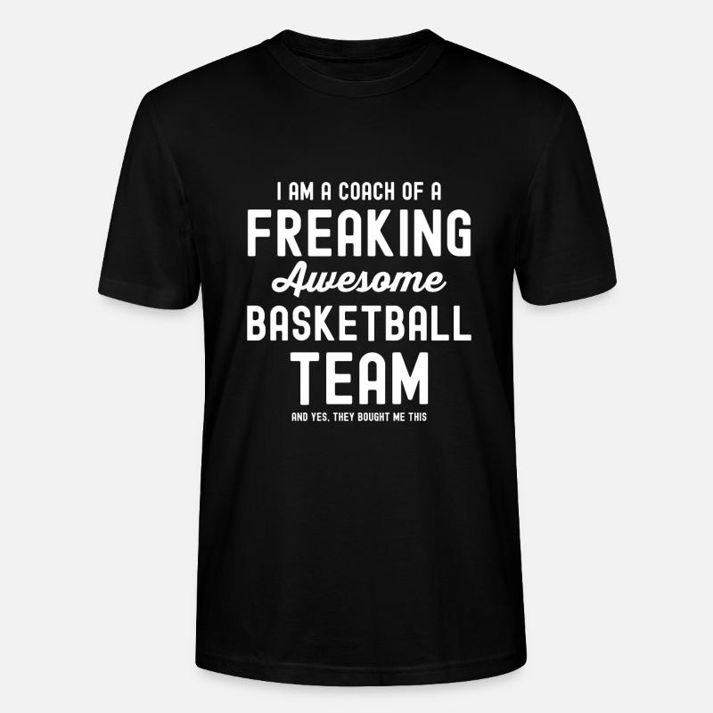 Basketball Coach Trainer Geschenk - Stanley/Stella Unisex Bio-T-Shirt CRAFTER - Schwarz