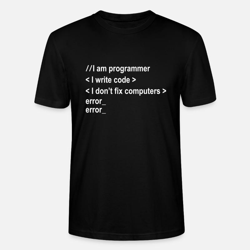 Programmer ProgrammerS Computer Scientist - Stanley/Stella CRAFTER Unisex Organic T-Shirt - black