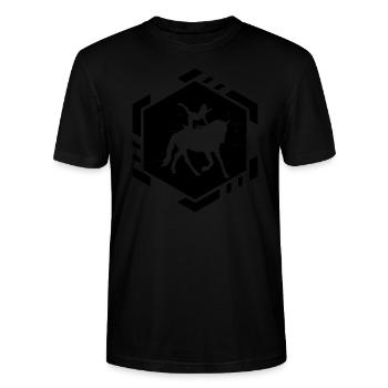 Gymnastique artistique à cheval, gymnastique équestre - T-shirt bio CRAFTER Stanley Stella Unisexe - noir - Devant - Alina (178cm) & Michal (187cm)