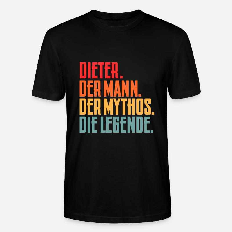 Dieter Geschenkidee - Stanley/Stella Unisex Bio-T-Shirt CRAFTER - Schwarz