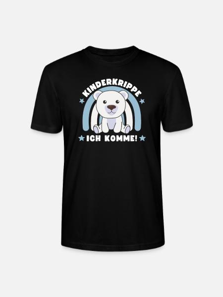 Kinderkrippe Ich Komme! Eisbär - Stanley/Stella Unisex Bio-T-Shirt CRAFTER - Schwarz