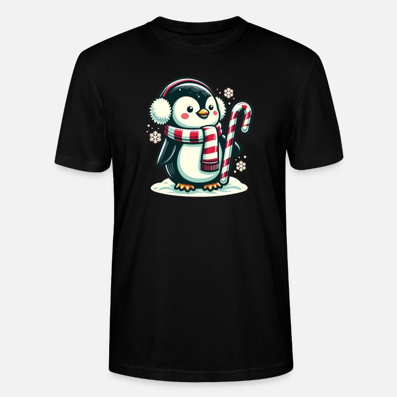 Pingouin Noël Animaux Pingouins mignons - T-shirt bio CRAFTER Stanley Stella Unisexe - noir