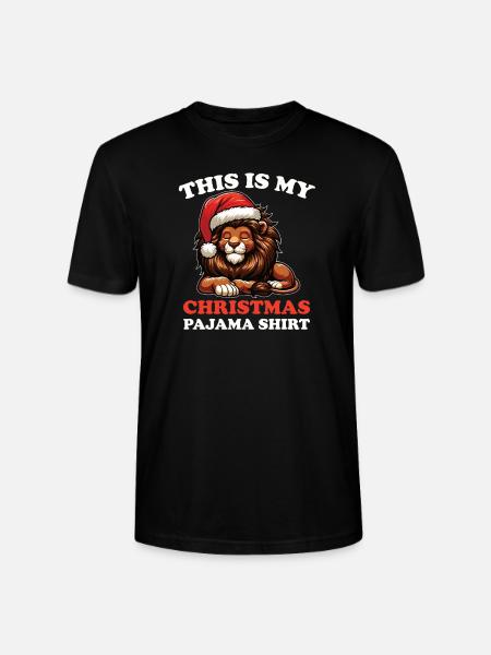 Pyjama de Noël Lion Lions - T-shirt bio CRAFTER Stanley Stella Unisexe - noir