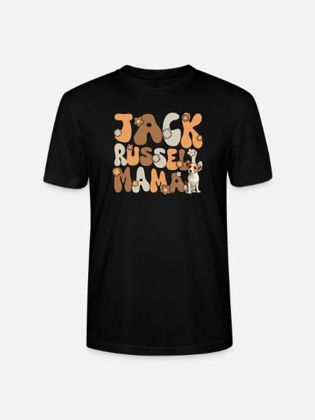 Jack Russell Terrier Groovy Jack Russell Mor - Stanley Stella CRAFTER unisex økologisk-T-shirt - sort