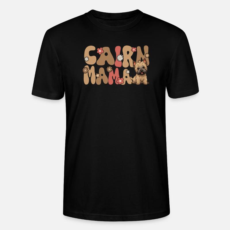 Cairn Terrier Groovy Cairn Mama - T-shirt bio CRAFTER Stanley Stella Unisexe - noir