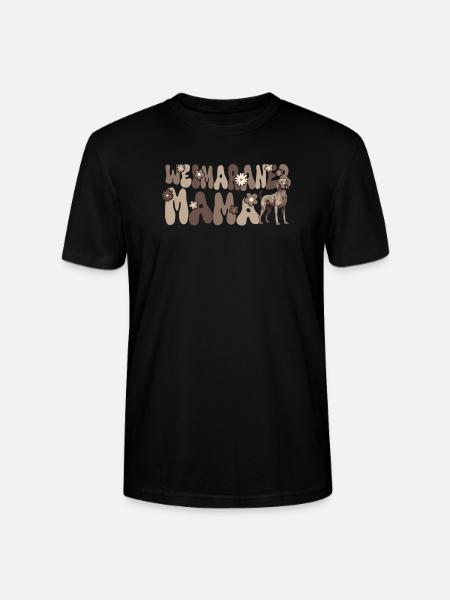 Weimaraner Groovy Weimaraner Mom - Stanley/Stella CRAFTER Unisex Organic T-Shirt - black