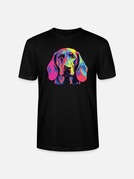 Wasserfarben Farbenfroher Bayerischer - Stanley/Stella Unisex Bio-T-Shirt CRAFTER - Schwarz