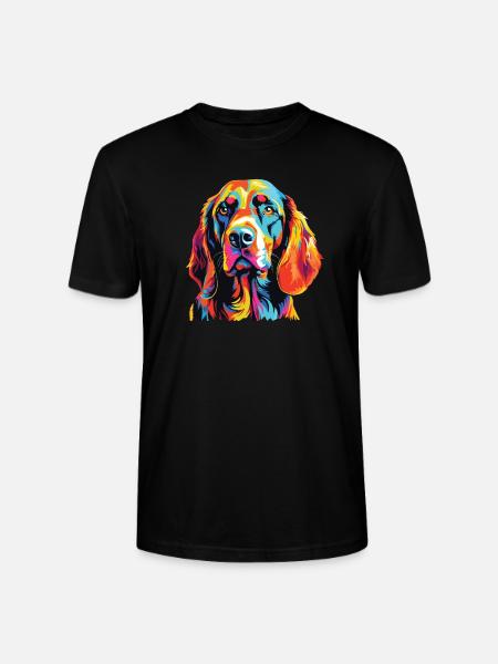 Wasserfarben Farbenfroher Harrier - Stanley/Stella Unisex Bio-T-Shirt CRAFTER - Schwarz