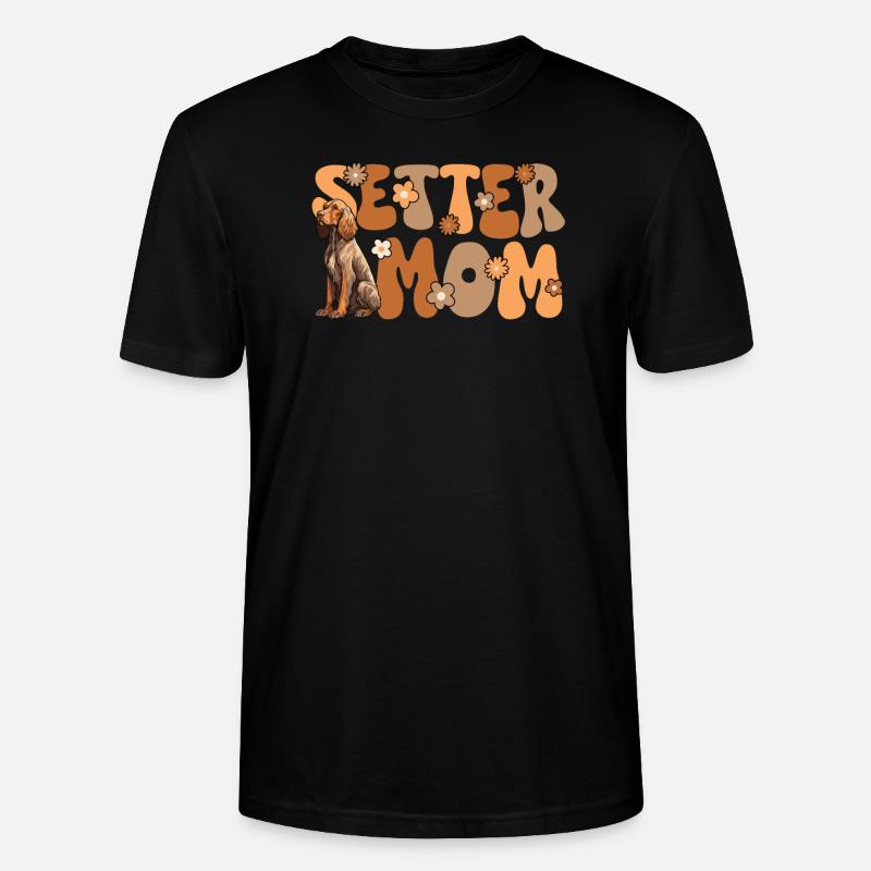 Setter anglais Groovy Setter maman - T-shirt bio CRAFTER Stanley Stella Unisexe - noir