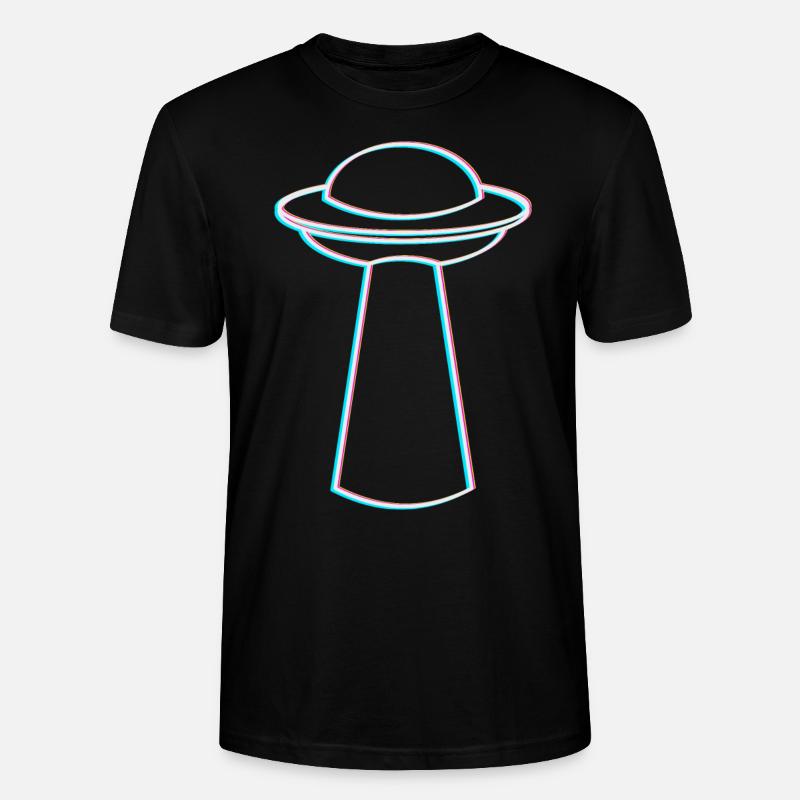 UFO Glitch – Rave & Techno Vibes - Stanley/Stella Unisex Bio-T-Shirt CRAFTER - Schwarz