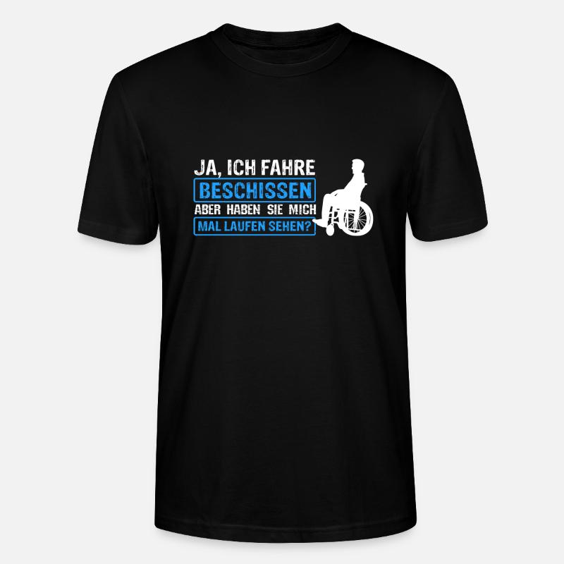 Rollstuhlfahrer Rollstuhl Spruch Geschenkidee Roll - Stanley/Stella Unisex Bio-T-Shirt CRAFTER - Schwarz
