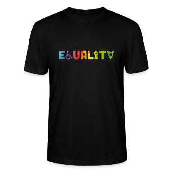 Equality - Stanley/Stella CRAFTER Unisex Organic T-Shirt - black - Front - Alina (178cm) & Michal (187cm)