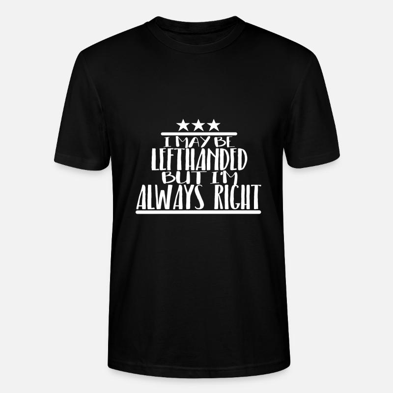 Linkshänder - Stanley/Stella Unisex Bio-T-Shirt CRAFTER - Schwarz