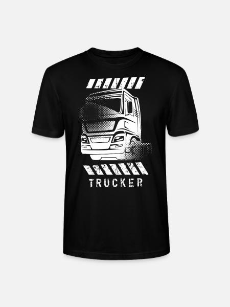 Truck Trucker - Stanley/Stella CRAFTER Unisex Organic T-Shirt - black