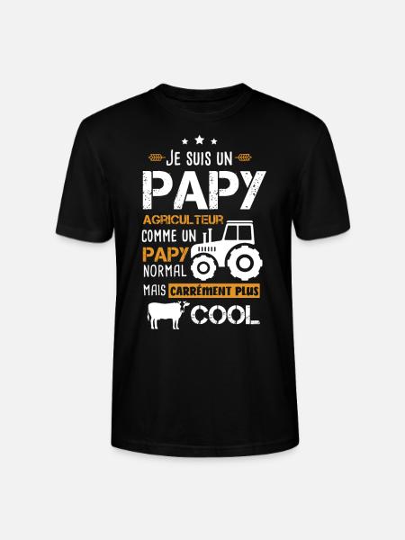 Papy Agriculteur - T-shirt bio CRAFTER Stanley Stella Unisexe - noir